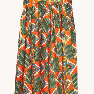 Wax skirt with elastic on waist